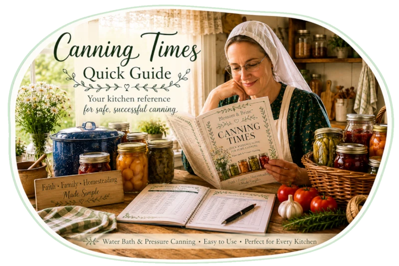 Home Canning Processing Times Reference Booklet | Blossom & Brine